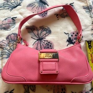 Juicy Couture Hot Pink Mini Shoulder Bag with Gold Hardware
